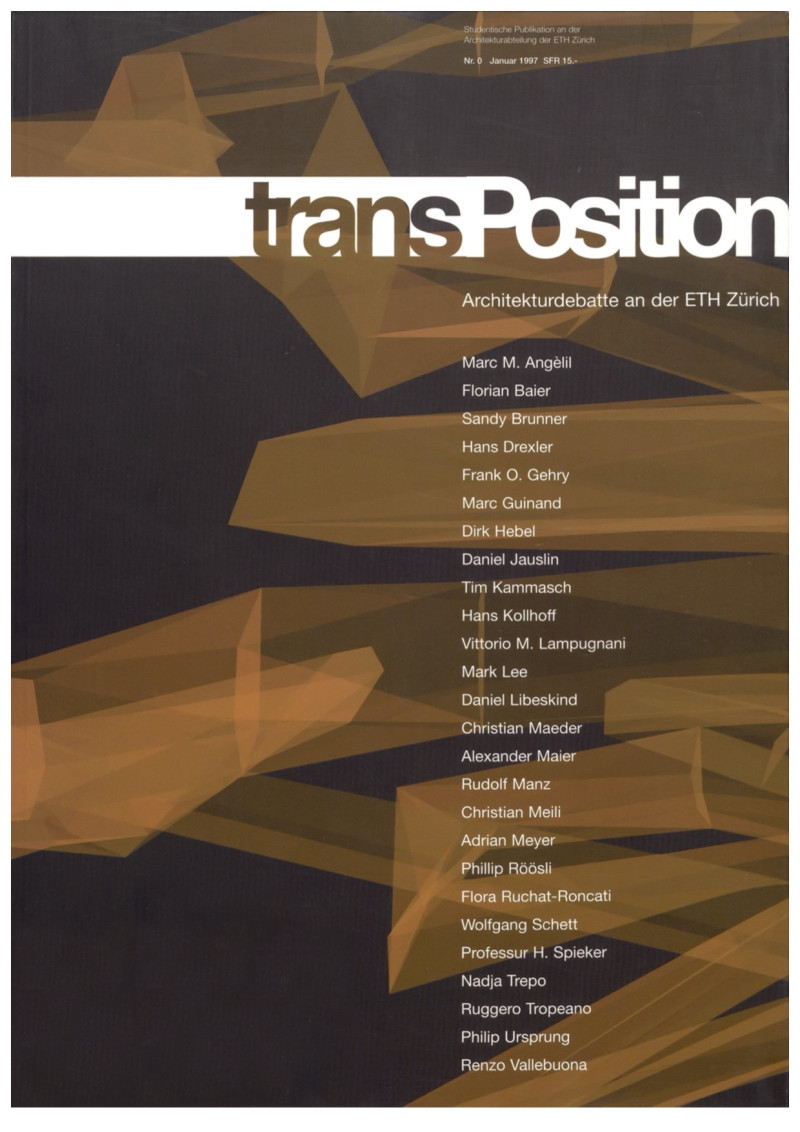 trans magazin | semi-annual journal of the Department of Architecture, ETH  Zürich